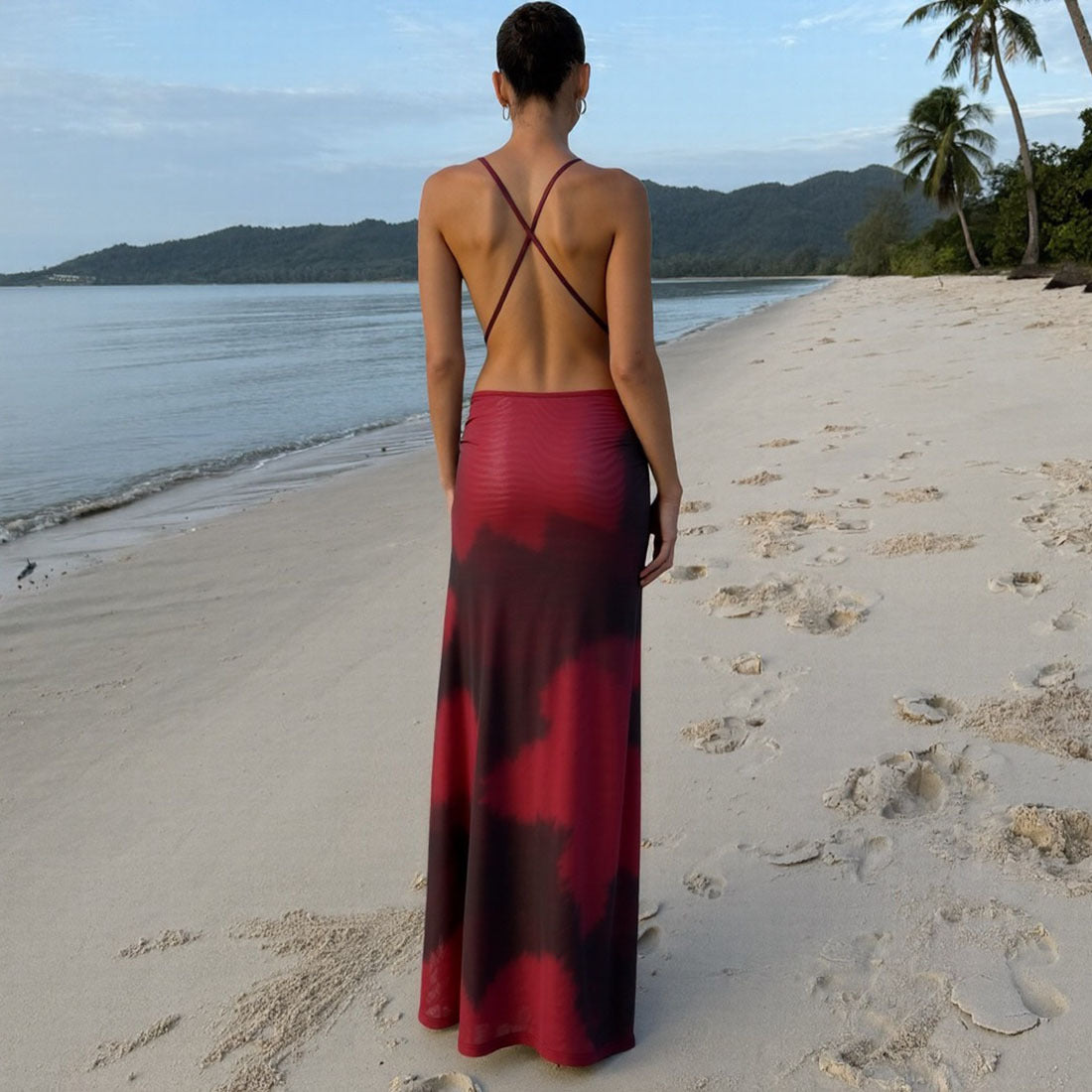 Backless V-Slit Allure Dress