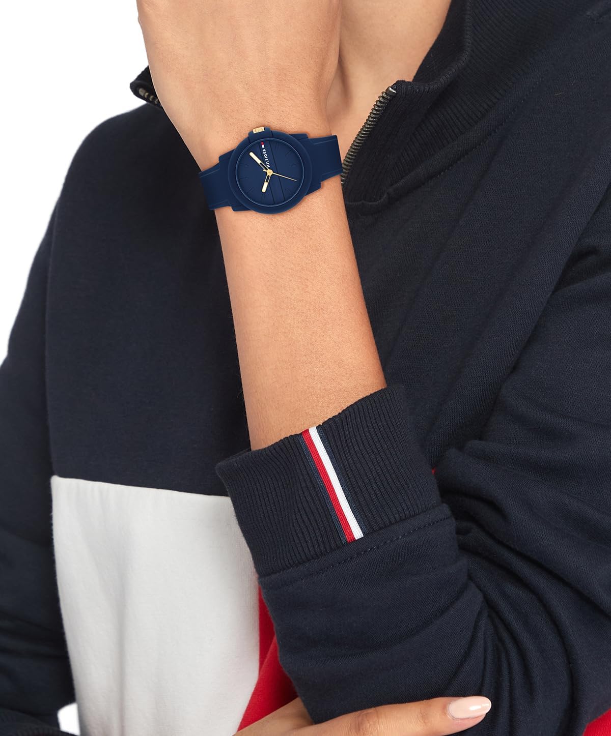 Tommy Hilfiger SIMONE WOMENS BLUE DIAL BLUE PLASTIC & GLASS FIBER & BLUE SILICONE Watch - 1782692