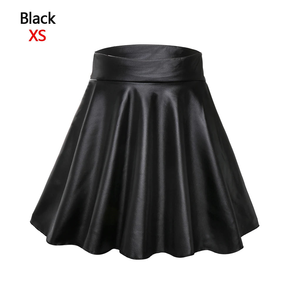 Women’s Sleek Faux Leather High-Waist Mini Skirt