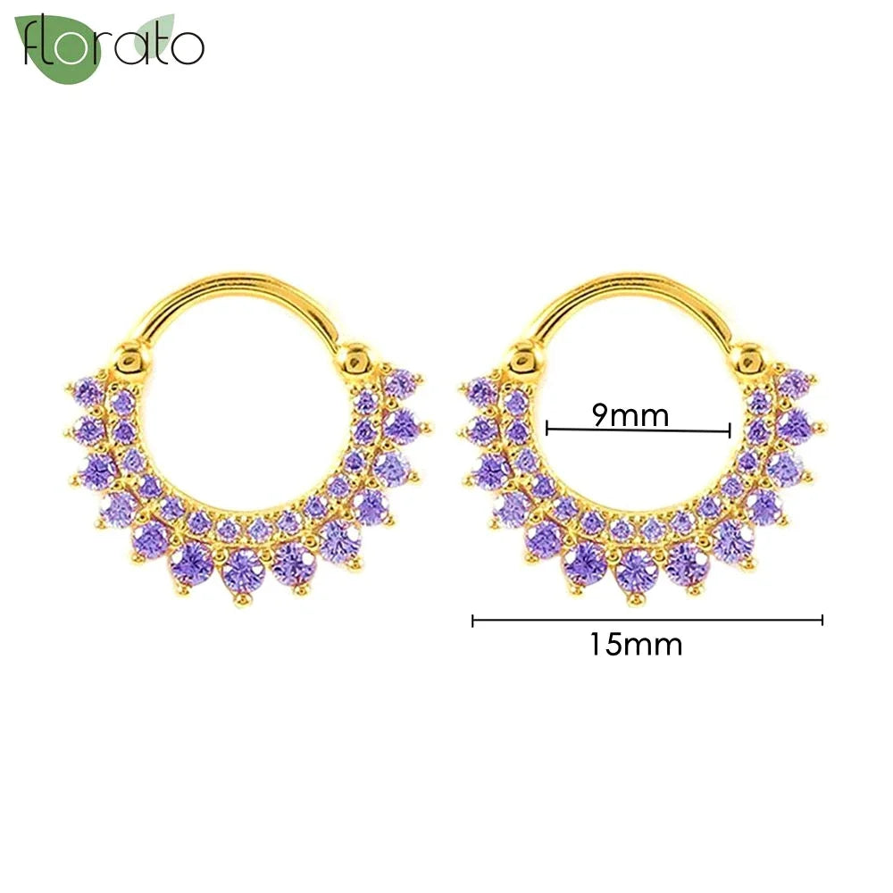 925 Sterling Silver Needle Premium Amethyst Pendant Hoop Earrings for Women Fashion Heart Earrings Wedding Luxury Jewelry Gifts