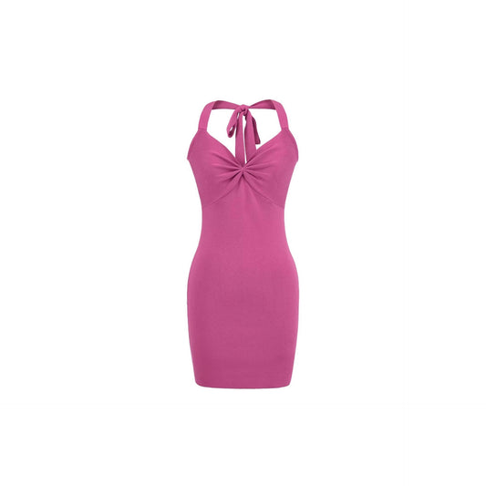 Wrinkled camisole backless short skirt with exposed buttocks