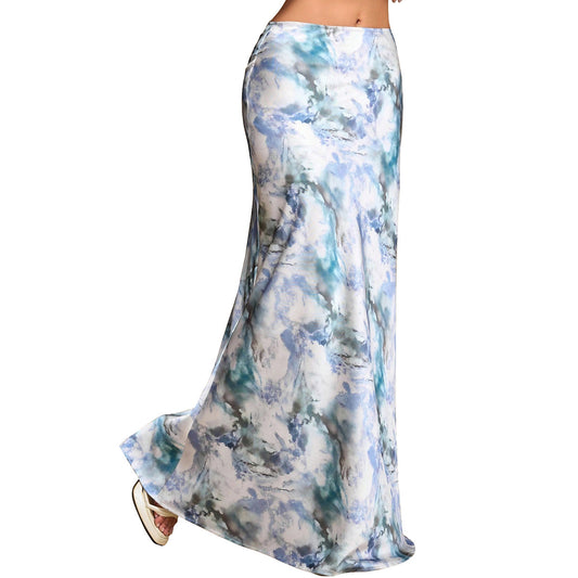 Half body fishtail skirt with hip print for women