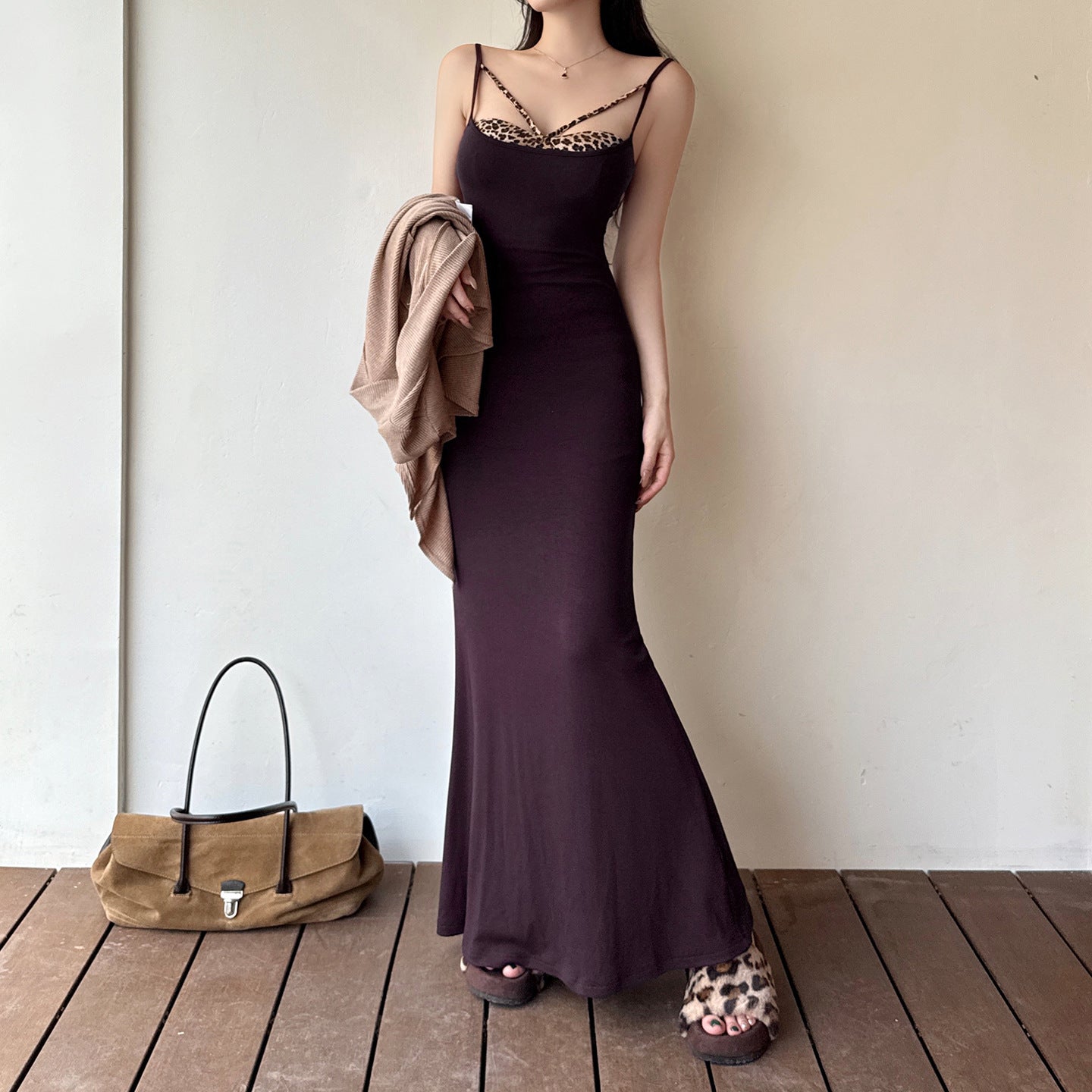 Leopard Curve Mini Dress