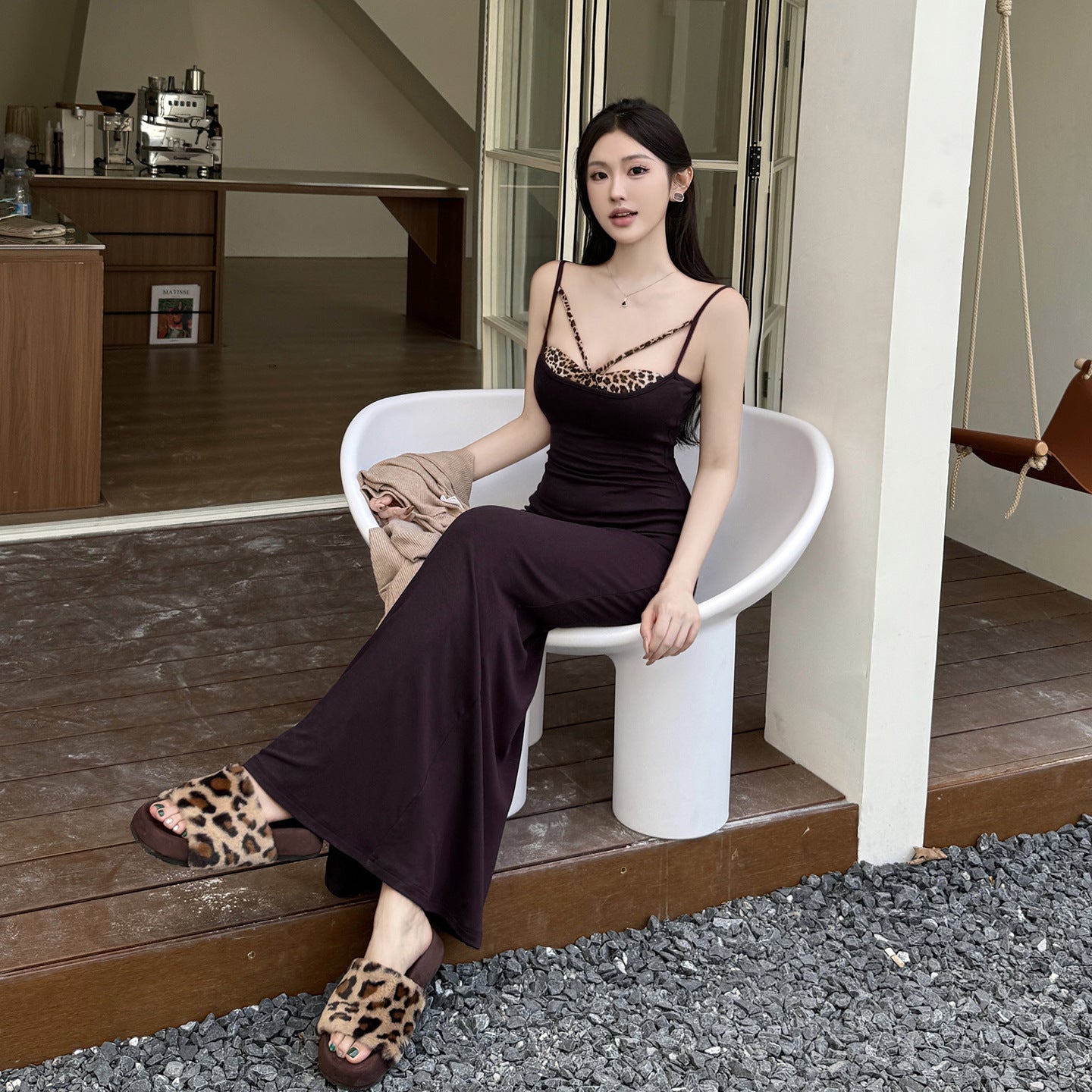 Leopard Curve Mini Dress