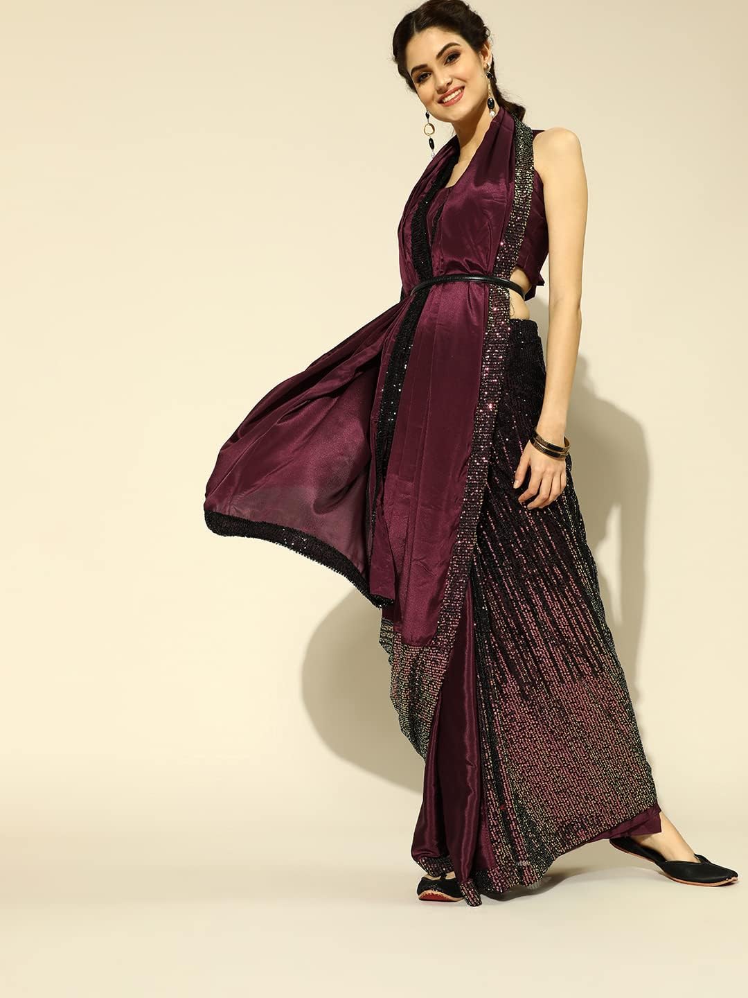 Womanista Women's Crepe Saree