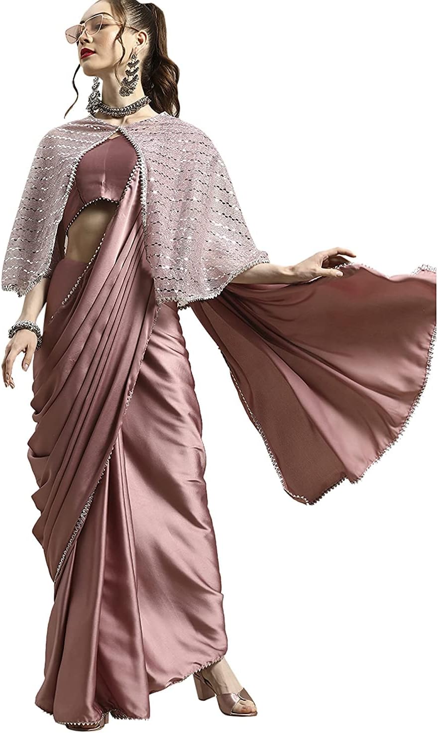 Womanista Women's Crepe Saree