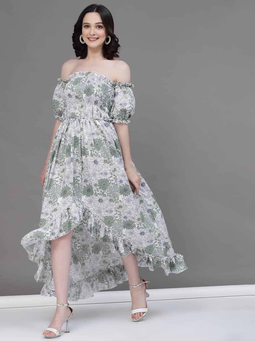 OOMPH! Women's Western & Fusion wear Midi Dresses for Women
