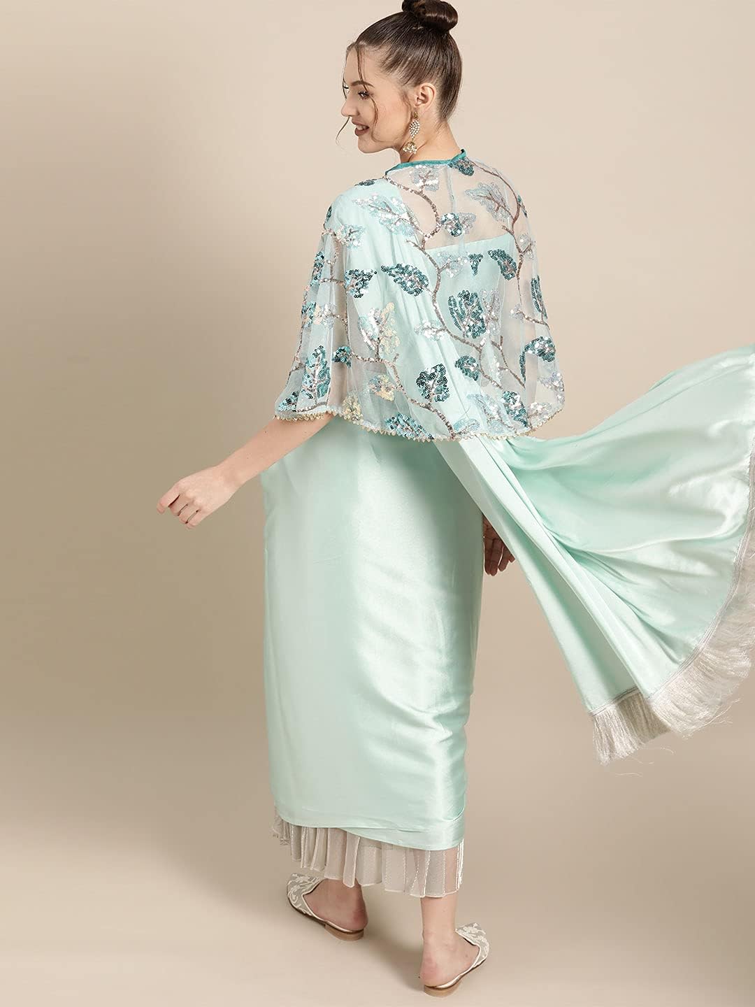 Womanista Women's Crepe Saree