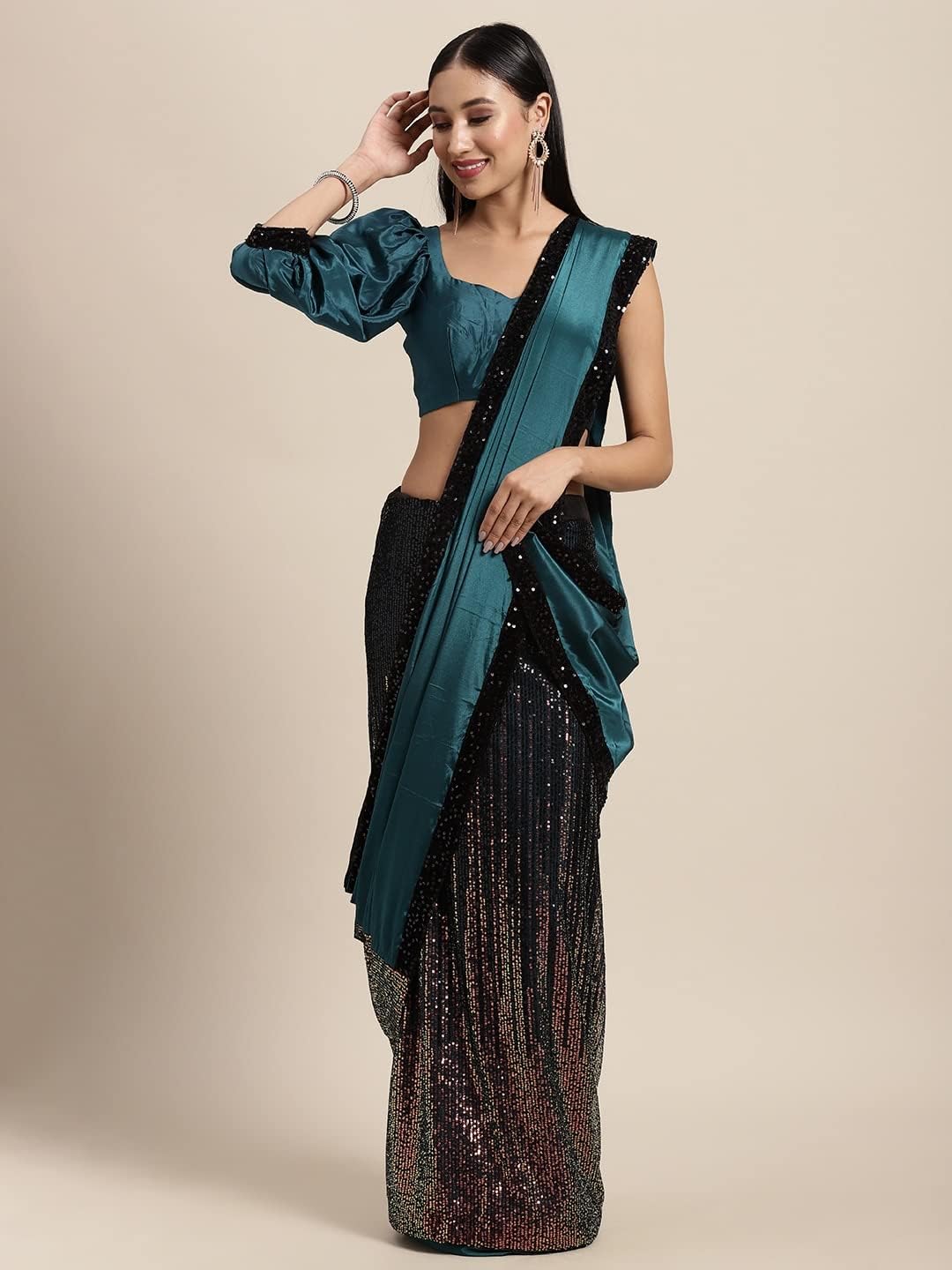 Womanista Women's Crepe Saree