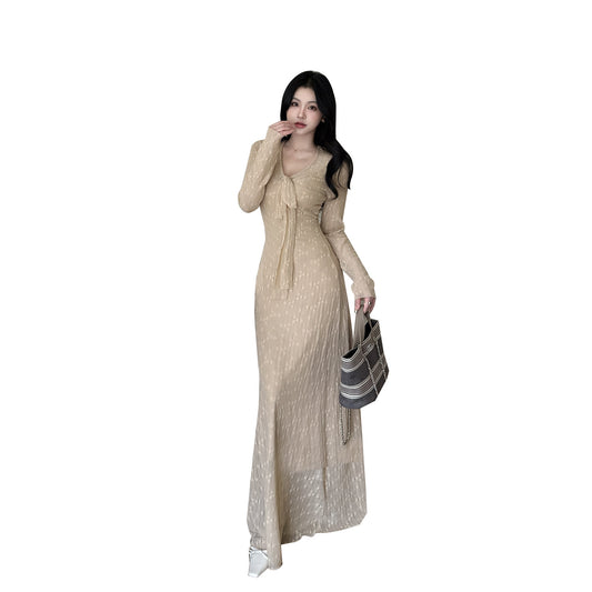 Waist-Cinch Two-Piece Dress