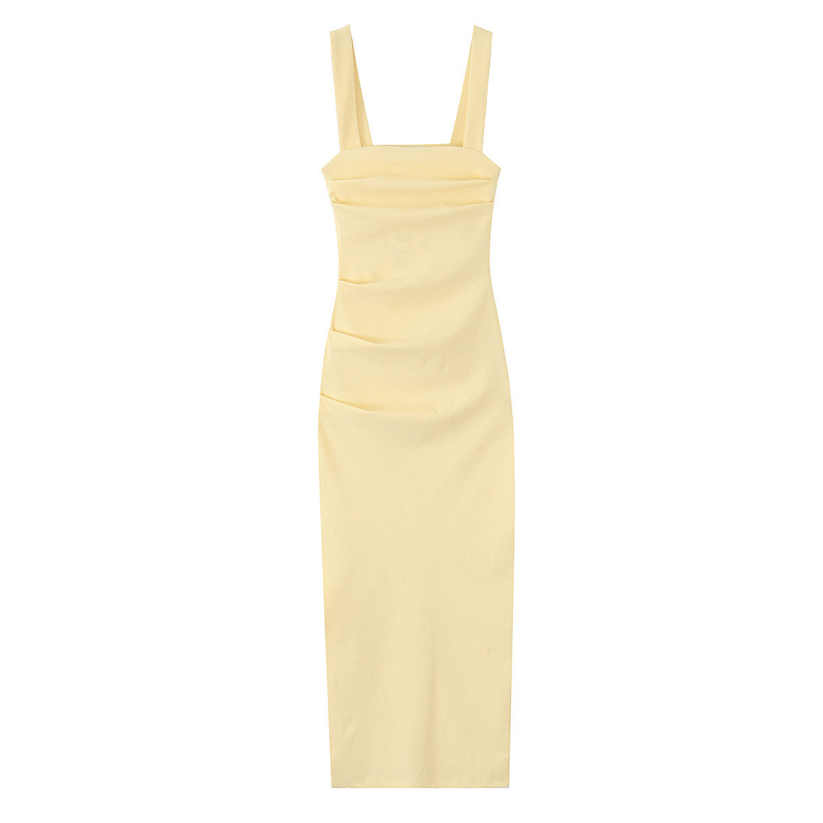 Sweet and slim fit slit long skirt in one step