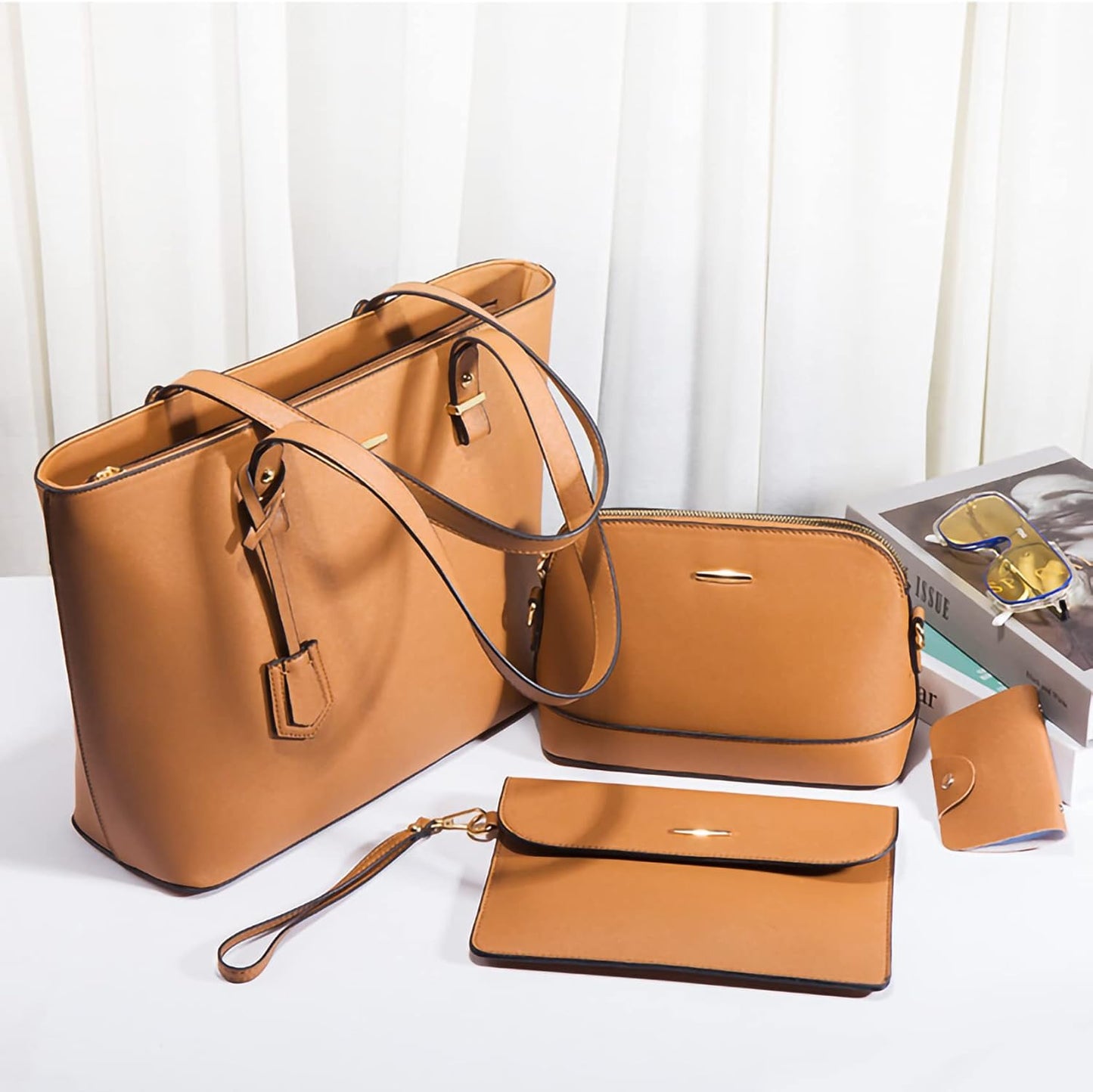 Women Fashion Handbags Wallet Tote Bag Shoulder Bag Satchel Purse Top Handle Set