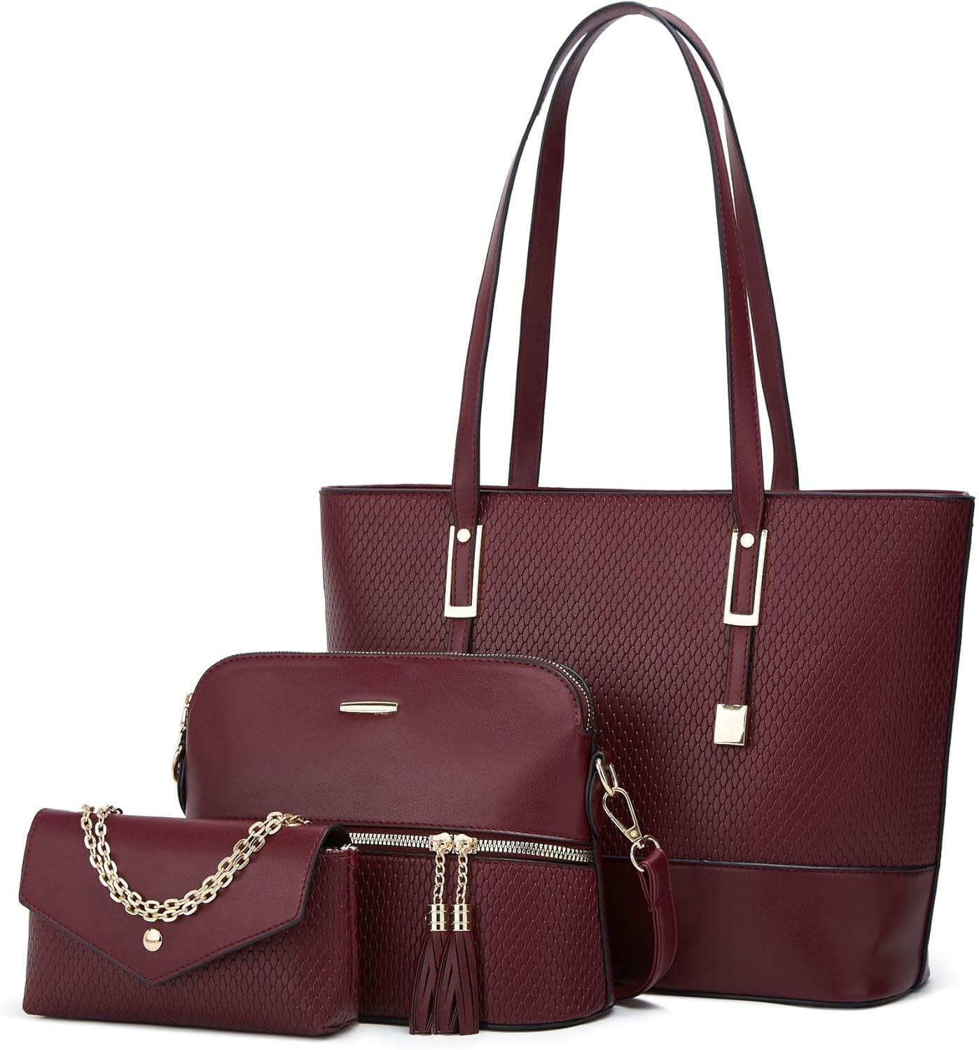 Women Fashion Handbags Wallet Tote Bag Shoulder Bag Satchel Purse Top Handle Set