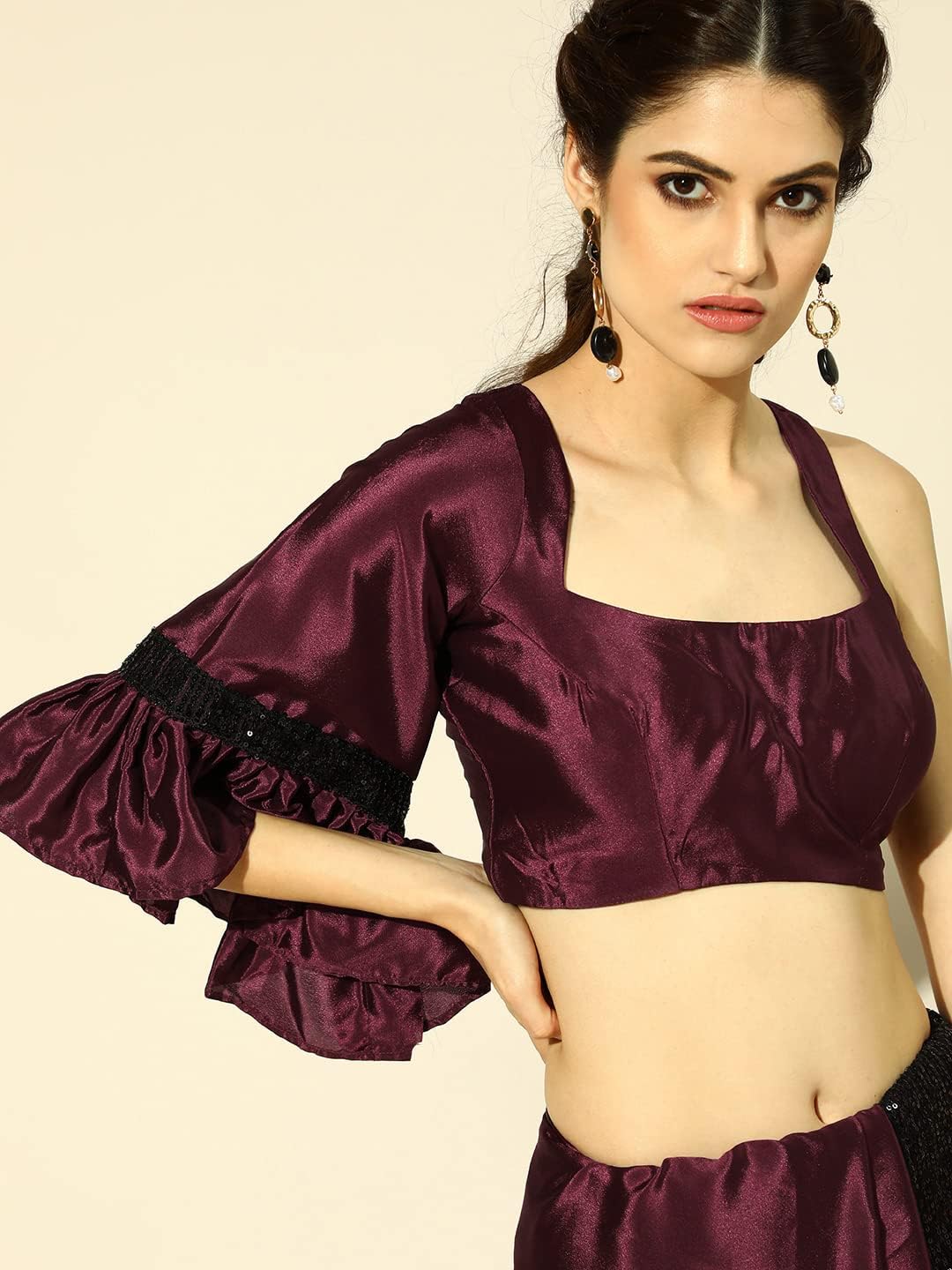 Womanista Women's Crepe Saree
