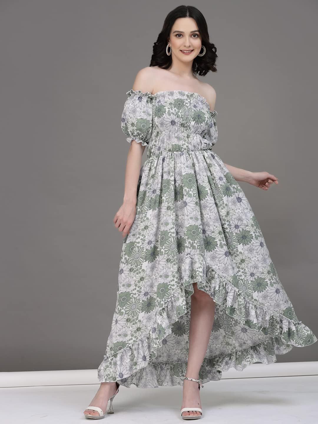 OOMPH! Women's Western & Fusion wear Midi Dresses for Women