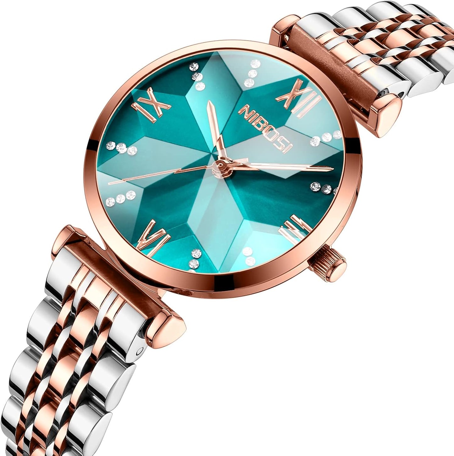 NIBOSI Watches For Women Analog Rose Gold Women's Watches for Girls&Miss&Ladies Diamond Studded with Stylish Watches Waterproof