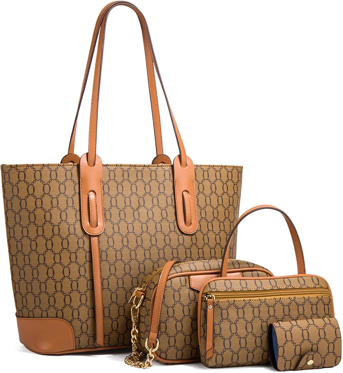 Women Fashion Handbags Wallet Tote Bag Shoulder Bag Satchel Purse Top Handle Set