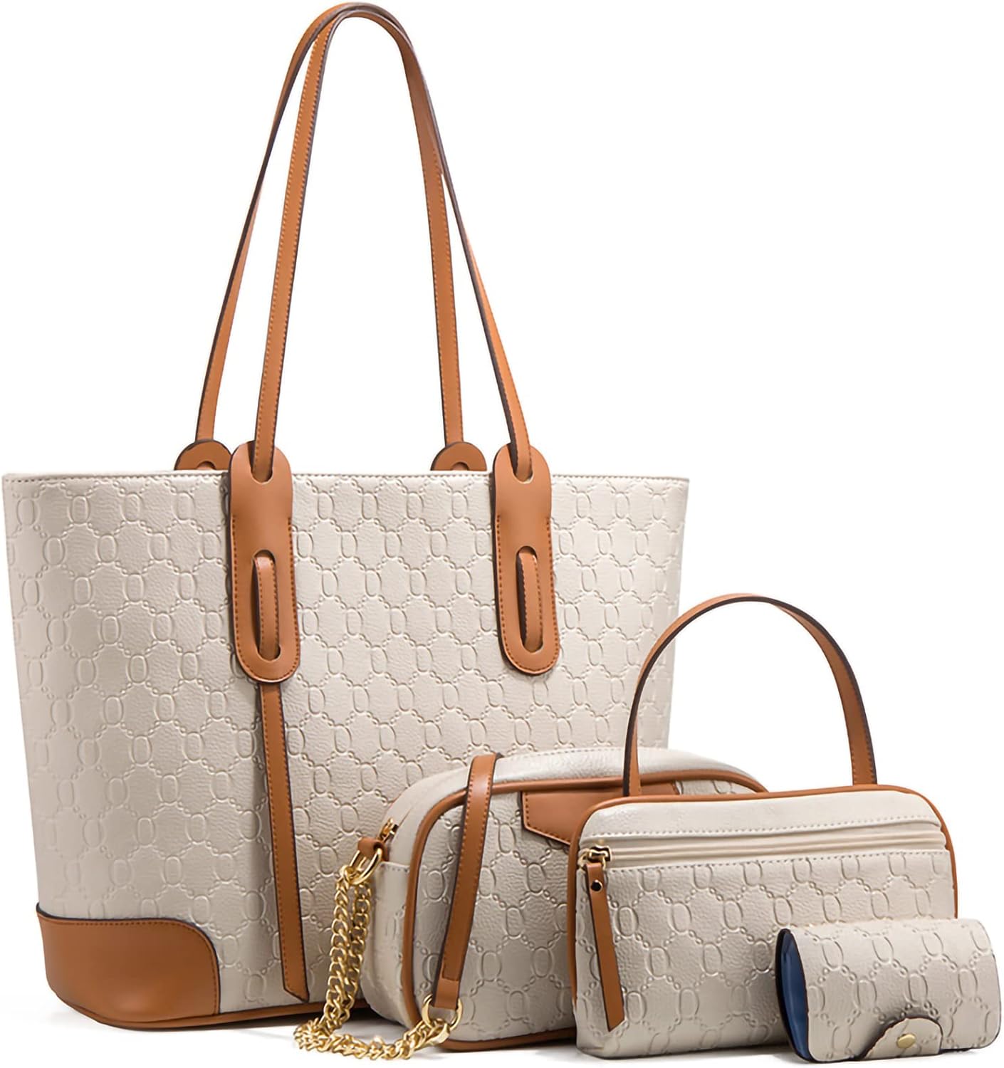 Women Fashion Handbags Wallet Tote Bag Shoulder Bag Satchel Purse Top Handle Set