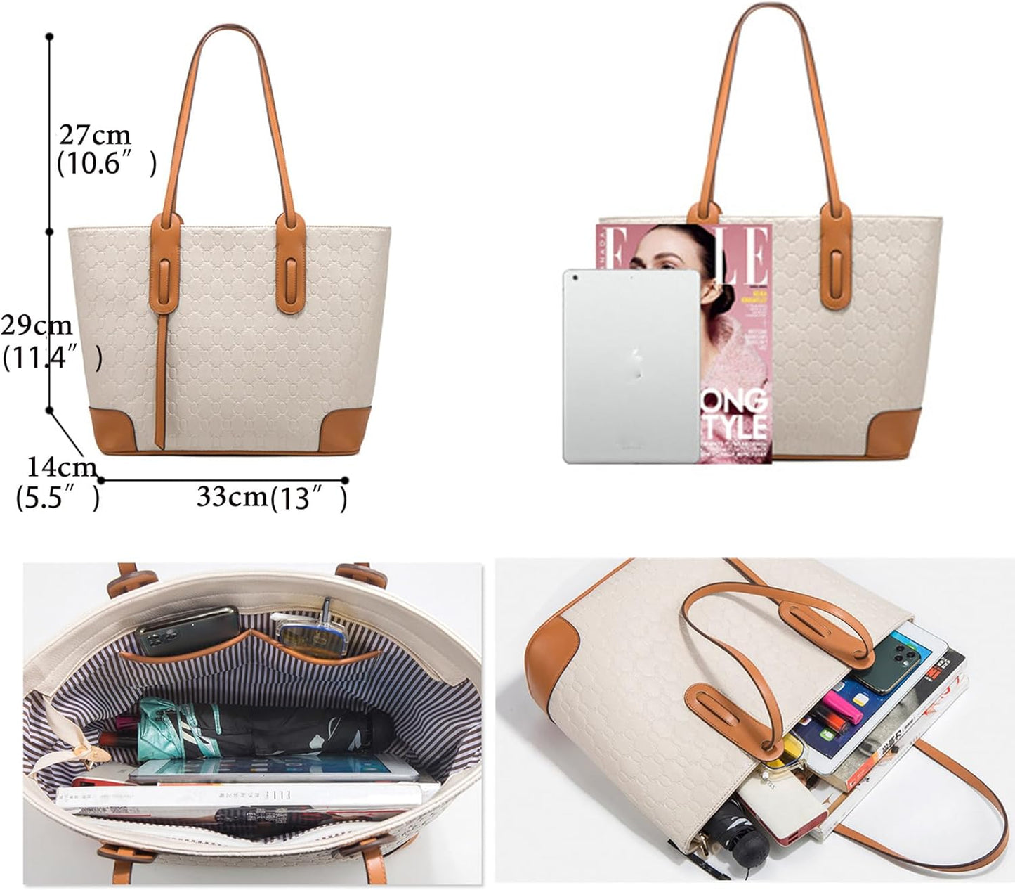 Women Fashion Handbags Wallet Tote Bag Shoulder Bag Satchel Purse Top Handle Set