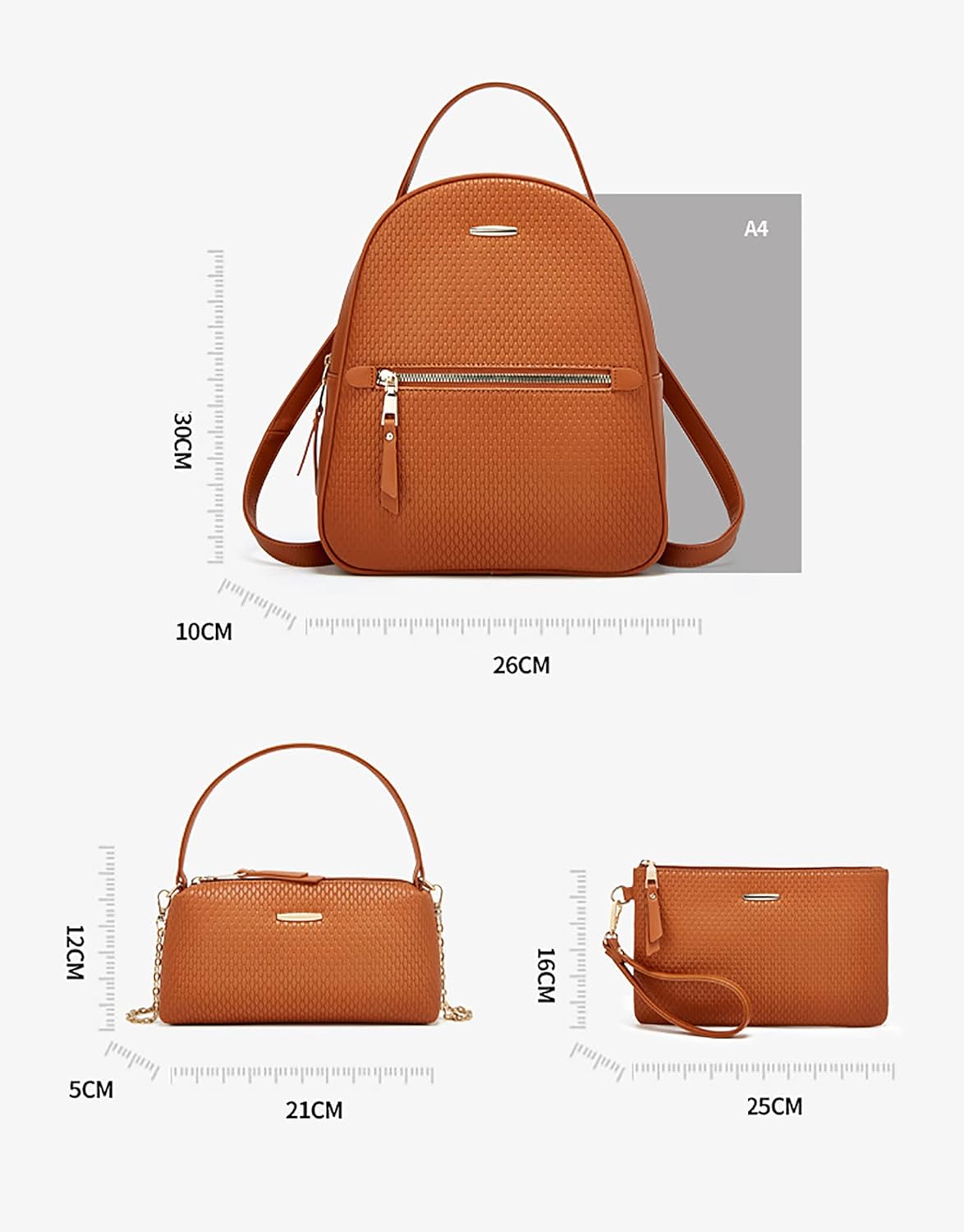 Women Fashion Handbags Wallet Tote Bag Shoulder Bag Satchel Purse Top Handle Set