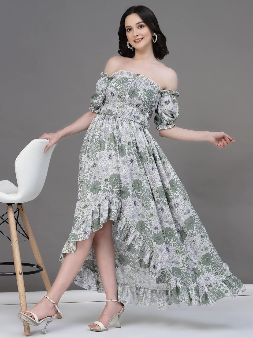 OOMPH! Women's Western & Fusion wear Midi Dresses for Women