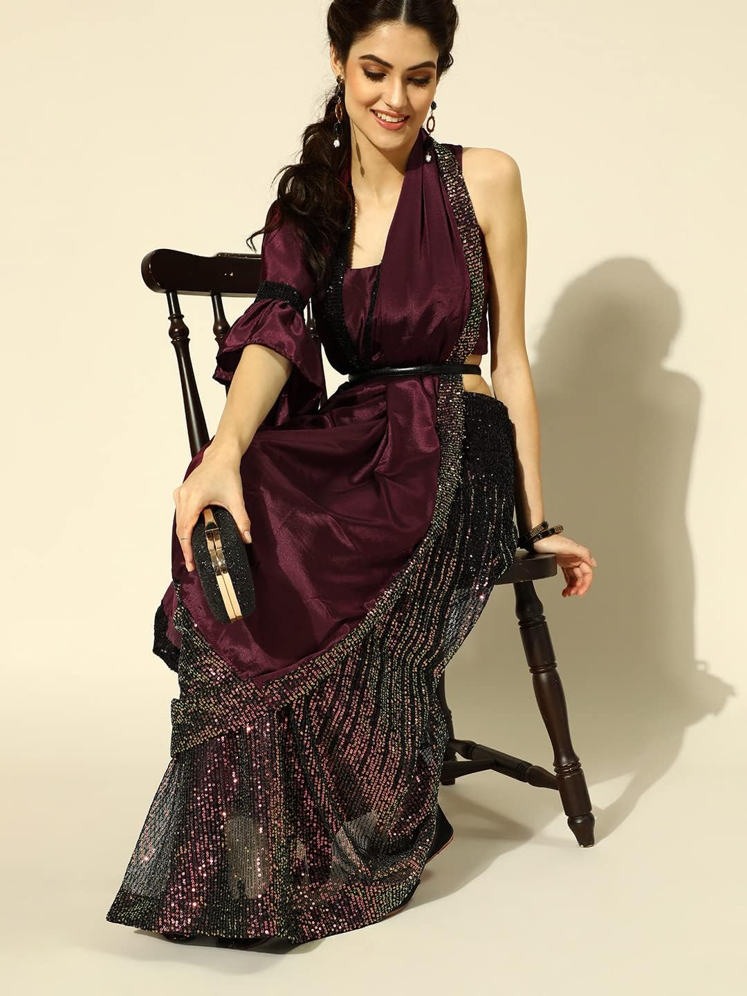 Womanista Women's Crepe Saree