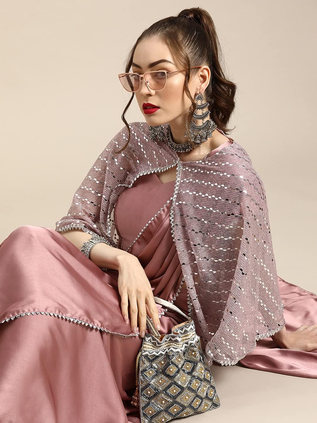 Womanista Women's Crepe Saree