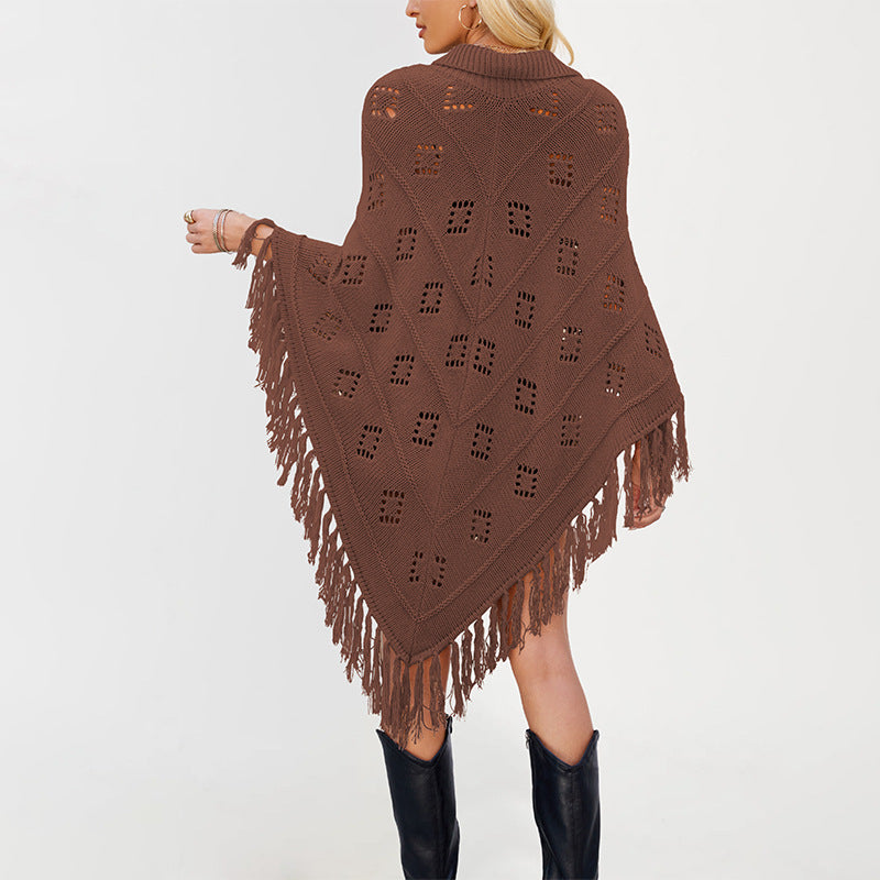Women's shawl tassel knit autumn and winter
