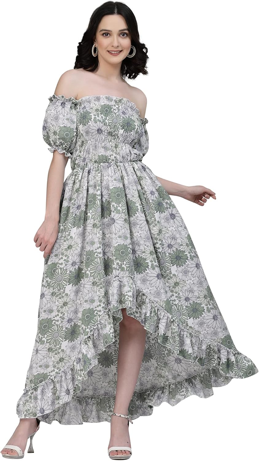 OOMPH! Women's Western & Fusion wear Midi Dresses for Women