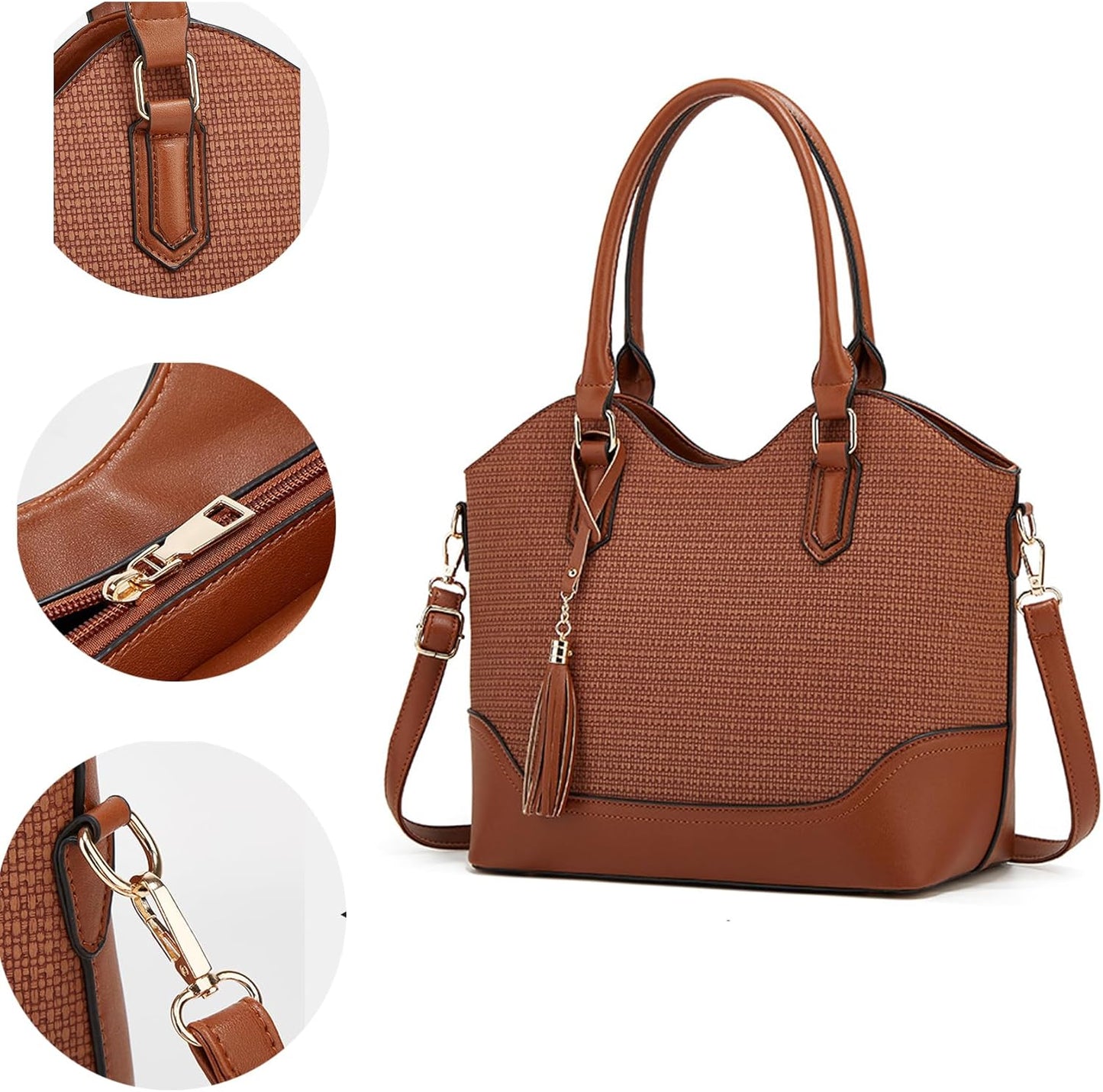 Women Fashion Handbags Wallet Tote Bag Shoulder Bag Satchel Purse Top Handle Set