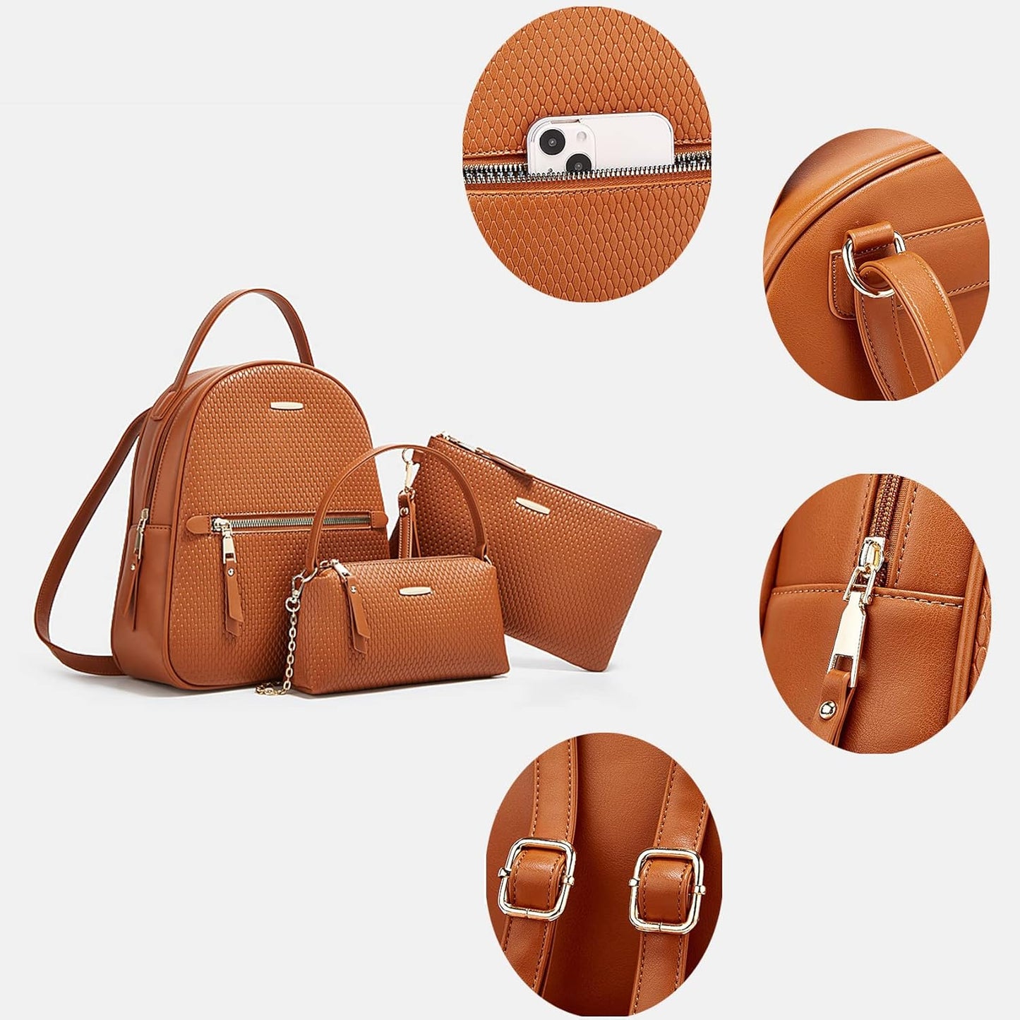 Women Fashion Handbags Wallet Tote Bag Shoulder Bag Satchel Purse Top Handle Set