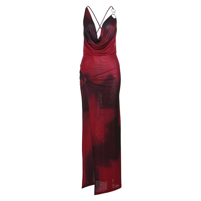 Backless V-Slit Allure Dress