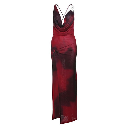 Backless V-Slit Allure Dress