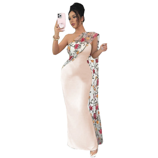 Tailored backless contrasting strapless dress for women