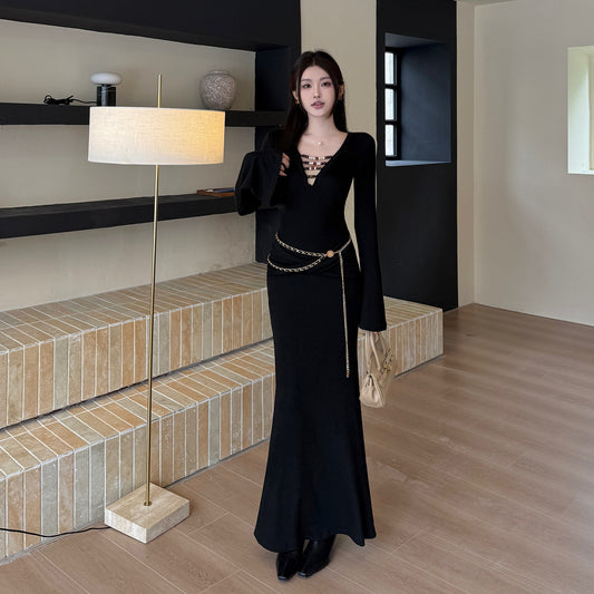 Beaded V-Neck Allure Dress