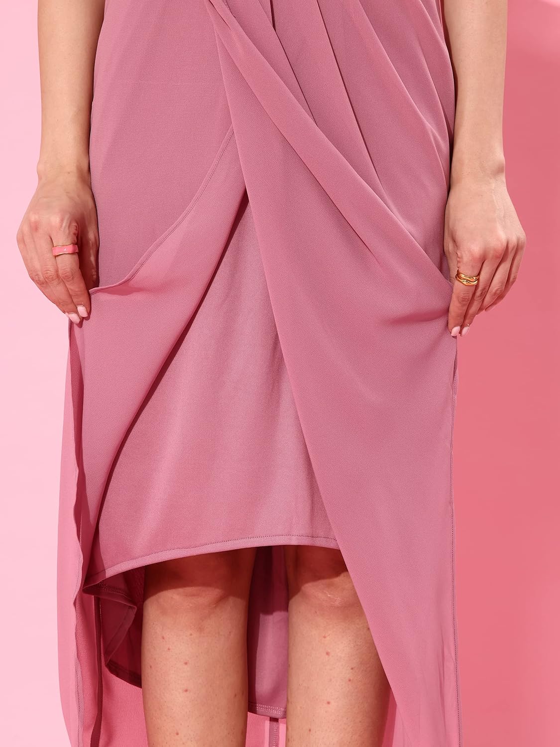 Miss Olive Women's Round Neck Sleeveless Embellished Midi Dress (MOSS22D13-65-261-05)