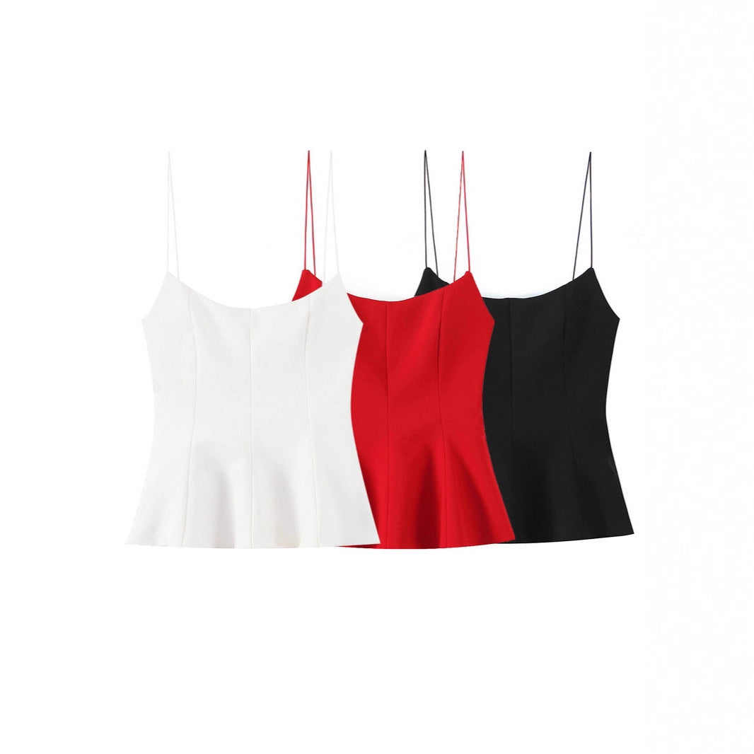 Slim fit slim shoulder strap camisole top base shirt