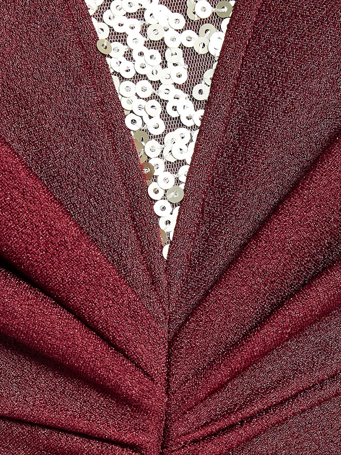 Miss Olive Women's Maroon & Golden Embellished Sheath Midi Dress (MOAW21D13-21-239-04)