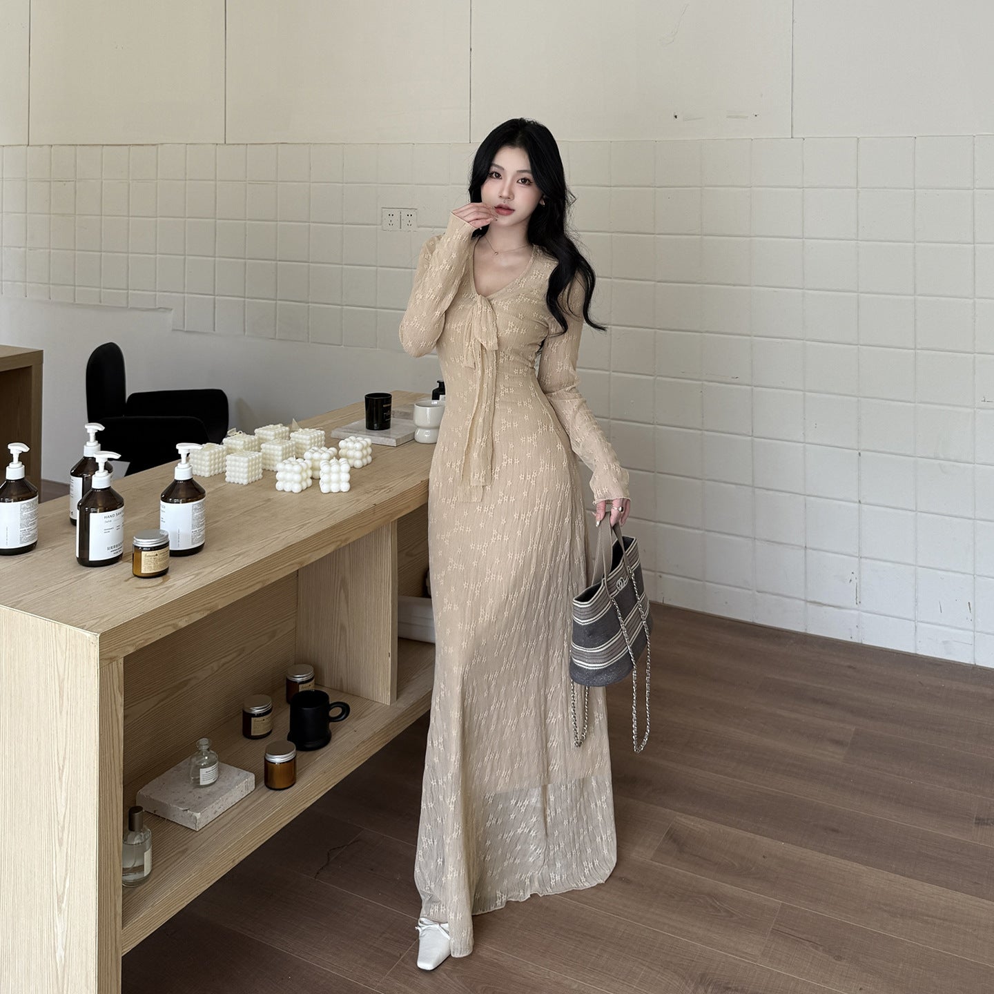 Waist-Cinch Two-Piece Dress