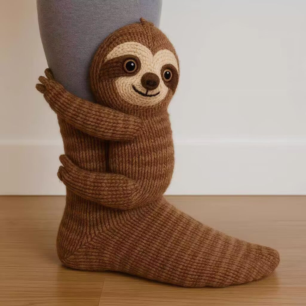 Cute sloth socks with thick and warm midsole socks(1 Pair)
