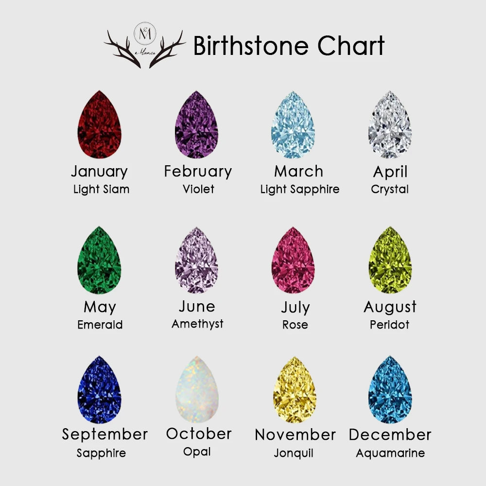 eManco Hot Sale Stainless Steel Teardrop Zirconia Pendant Shiny Crystal Necklace Women's Birthstone Collarbone Chain Wholesale