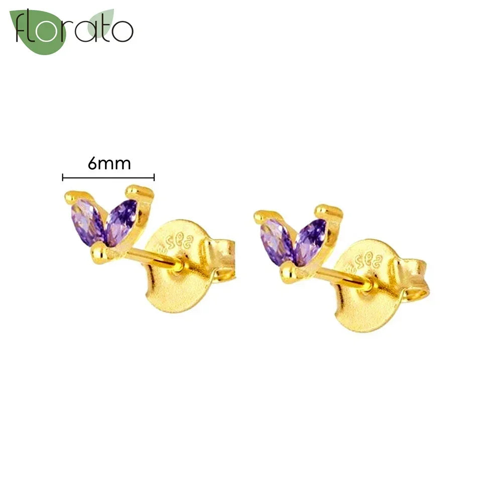 925 Sterling Silver Needle Premium Amethyst Pendant Hoop Earrings for Women Fashion Heart Earrings Wedding Luxury Jewelry Gifts