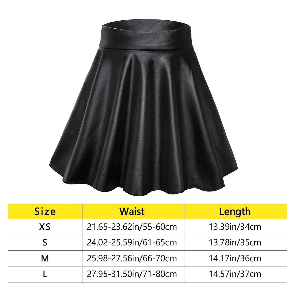 Women’s Sleek Faux Leather High-Waist Mini Skirt
