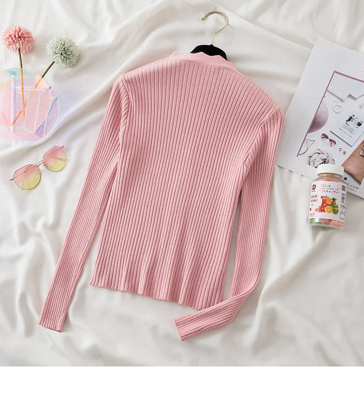 Sweater Knitted Cardigan Button Jacket 2023 Autumn Winter V-neck Long Sleeve Casual Tops For Women Sweater Green