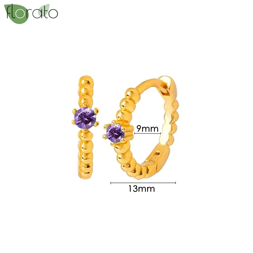 925 Sterling Silver Needle Premium Amethyst Pendant Hoop Earrings for Women Fashion Heart Earrings Wedding Luxury Jewelry Gifts